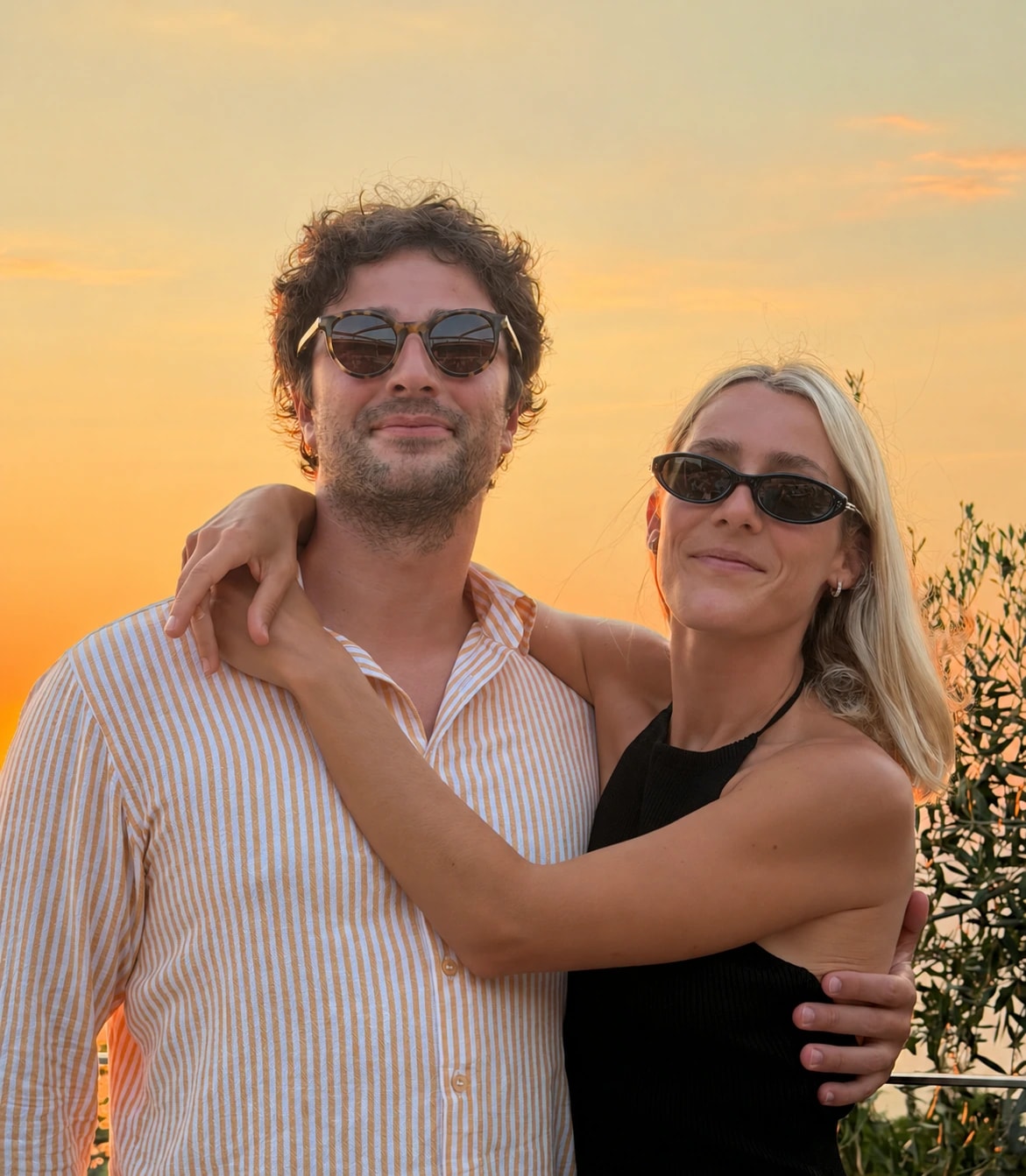 Louise et Victor au coucher du soleil